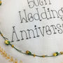 50th Wedding Anniversary Embroidered Card, thumbnail 2 of 4