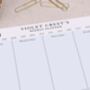 Blue Rodeo Cowboy Personalised Weekly Planner Desk Pad, thumbnail 3 of 4