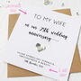 25th Silver Wedding Anniversary Personalised Card, thumbnail 2 of 9