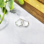 Sterling Silver Minimalist Misshapen Hoops, thumbnail 1 of 4