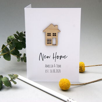 Wooden Trinket Personalised New Home Card, 4 of 4