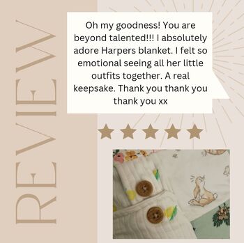 Single Bed Memory Gift Quilt Made From Baby Clothes, 2 of 12