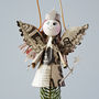 Recycled Newspaper Angel Decoration, thumbnail 3 of 6