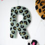 Green Leopard Print Decorative Letter, thumbnail 1 of 6