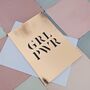 Girl Power Card – Rose Gold Metallic – Blank Inside, thumbnail 3 of 3