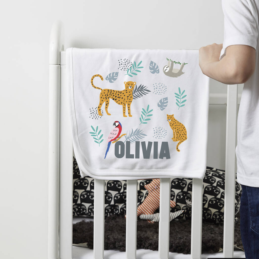 Personalised 'Jungle' Blanket By A Piece Of