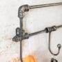 Metal Coat Rack Wall Mounted Pipe Hooks Home Storage, thumbnail 8 of 11