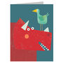 Mini Triceratops Dinosaur Card, thumbnail 2 of 5