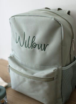 Personalised Kids Mini Sage Backpack, 9 of 10