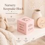 Personalised Birth Flower New Baby Gift Keepsake Block, thumbnail 4 of 12