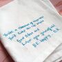 Personalised Wedding Memorial Handkerchief With Handwriting, thumbnail 3 of 7