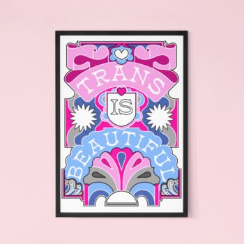 Trans Rights Are Human Rights Art Poster Print, 3 of 4