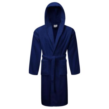 Personalised Unisex Premium Towelling Hooded Bath Robe, 5 of 12