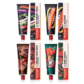 Four Hlthpunk Tube Sauces With Cotton Tote Bag, 2 of 12