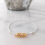 Sterling Silver Milestone Birthday Noodle Stretch Bracelet, thumbnail 7 of 9
