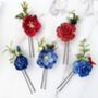 Red, White And Royal Blue Hair Pins, thumbnail 3 of 5