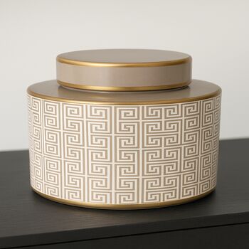 Ginger Jar Pot Bronkhorst Beige Gold Porcelain, 6 of 6