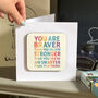Exam Congratulations Coaster Card Watercolour Quotes, thumbnail 1 of 7