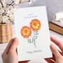 November Birth Flower Card 3D Paper Chrysanthemum, thumbnail 9 of 9
