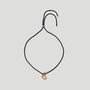 Wave Gold Pendant Cord Necklace In 18 K Gold Plated Vermeil, thumbnail 1 of 6