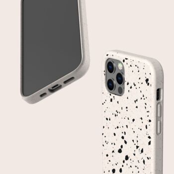 White Terrazzo Biodegradable Phone Case, 5 of 8
