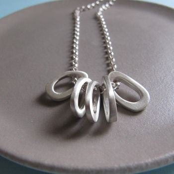 Infinity Five Ovals Stacks Necklace, 2 of 5