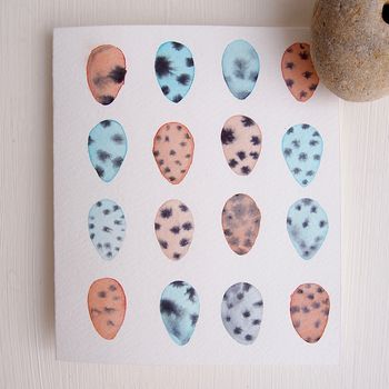 Handmade Watercolour Egg Easter Or Birthday Card, 7 of 7