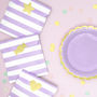 Pastel Striped Treat Bags And Gold Foil Stickers, thumbnail 6 of 7