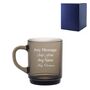 Any Message Retro Smoked Glass Birthday Mug With Gift Box, thumbnail 1 of 4