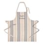 Personalised Grey Beige Striped Premium Cotton Apron, thumbnail 1 of 7