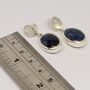 Moonstone, Sapphire Silver Earrings, thumbnail 2 of 8