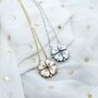 Four Heart Magnet Foldable Crystal Flower Necklace, thumbnail 9 of 9