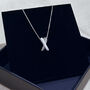 Sterling Silver Kiss Cross Pendant Necklace, thumbnail 2 of 6