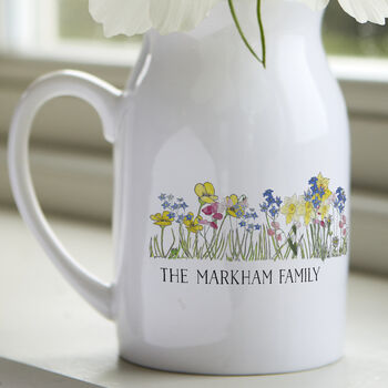 Personalised Family Birthday Birth Flower Ceramic Vase, 2 of 7