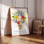 Personalised Birth Flower Family Bouquet Print, thumbnail 2 of 10