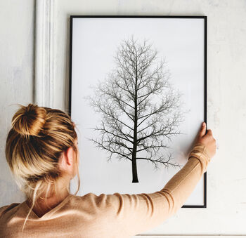Black And White Tree Silhouette Print, 5 of 5