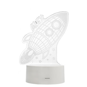 Personalised Space Rocket LED Night Light, 2 of 12