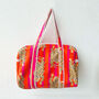 Quilted Cotton Tiger Print Duffle Bag, thumbnail 8 of 8