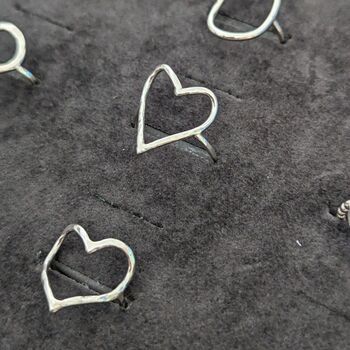 Love Heart Sterling Silver Ring, 7 of 7