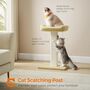 Cat Scratching Post With Plush Perch And Sisal Pole, thumbnail 2 of 10