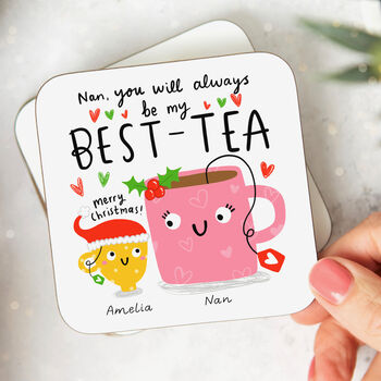 'Nan My Best Tea' Personalised Christmas Mug, 2 of 2