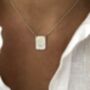 Handmade Sterling Silver Textured Pendant Anne Necklace, thumbnail 2 of 12