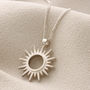 Sterling Silver Sun Necklace, thumbnail 2 of 5