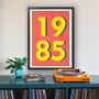1985 Personalised Year Typography Print, thumbnail 3 of 10