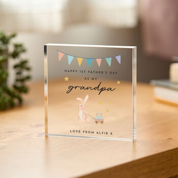 Personalised First Father’s Day Grandpa Plaque Gift, 2 of 5