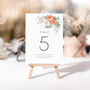 Coral Wedding Table Numbers, thumbnail 3 of 4