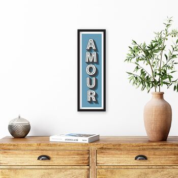 Framed Amour French Love Sign, 11 of 12