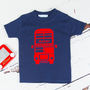 Personalised London Bus Childrens T Shirt, thumbnail 3 of 4
