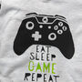 Eat Sleep Game Repeat Hoodie, thumbnail 3 of 9