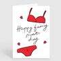 Funny Happy Fancy Pants Day Lingerie Love Card, thumbnail 2 of 2